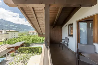 a view from the balcony of a house at Ferienwohnungen Alber in Rablà