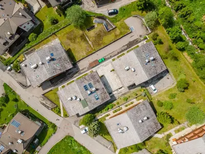 an overhead view of a group of buildings at Residenza al Villaggio in Mazzin