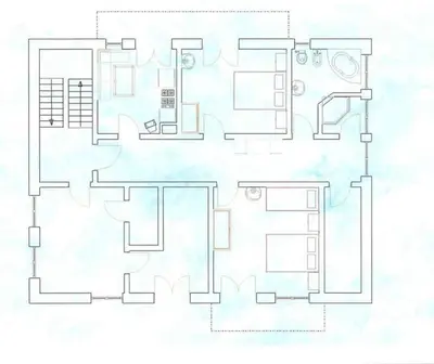 a floor plan of a house at Appartment Felder Erika in Valdaora