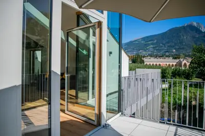 a glass house with a view at Villa Camilde - elegance and relax in Merano in Merano