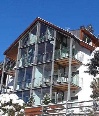 a view from the porch of the house at Apartments Markus in Ortisei