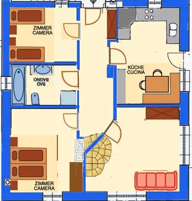 a floor plan of a house at Apartment Welscher in Nova Levante