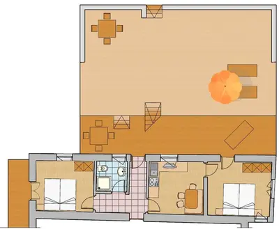 a floor plan of a house at Rasterhof in Aldino