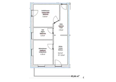 a floor plan of a house at Martscholer Weinhof in Chiusa