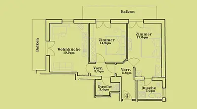 a black and white floor plan of a house at Tommelehof in Lagundo