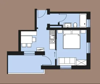 a floor plan of a house at Haus Spielbichl in San Lorenzo di Sebato