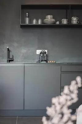 a kitchen with a counter with a mixer on it at LUXE VISTA City Apartments Algund in Lagundo