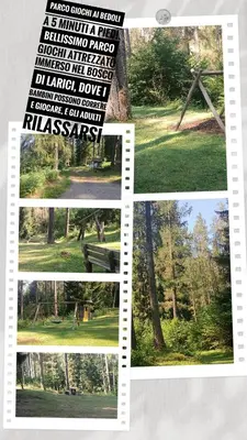 a collage of four photos of a park at Appartamento Diobono in San Lugano