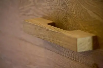 a piece of wood sitting on top of a table at Dichterstube im Living Kampill in Bolzano
