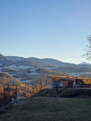 a house on top of a hill with a view at Steidacherhof in Longomoso