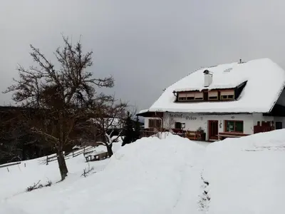 a house with a snow covered roof on top of it at Webergütl in Auna di Sopra