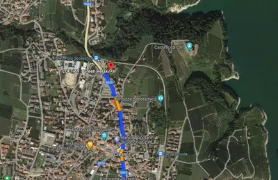 a map with blue and yellowazes on it at Loft 69 - Green Relax in Cles