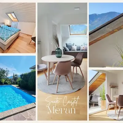 Suite Castel MeranO - panorama terrace and pool