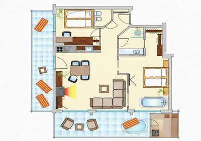 a floor plan of a house with at Alma Apartments in Luson