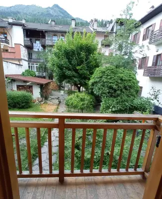 a view from the balcony of the apartment at ROOM AURORA in Fiera di Primiero