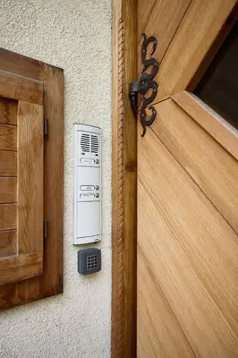 a door to a room with a air conditioner at Apartment Alpen Dolomites in Selva di Cadore