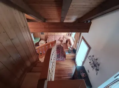 an overhead view of a staircase in a house at San vito di Cadore centro - Cortina D'ampezzo in San Vito di Cadore