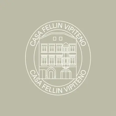 a shield with the sign of a residential villa with the words spellelin window at Casa Fellin Guesthouse in Vipiteno