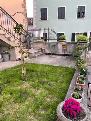 a bathroom with a sink and a toilet at Casa vacanza predaia in Taio