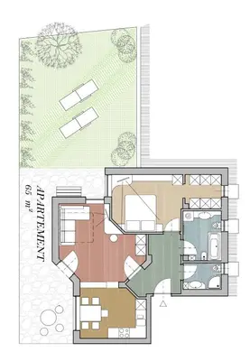 a floor plan of a house at La Funtana in Santa Cristina in Val Gardena