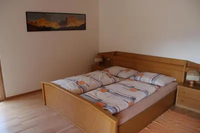 a bedroom with a bed in a room at Haus Valier Tiers in Tires
