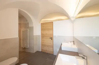 a bathroom with a sink and a toilet at Pramian1394 in Cermes