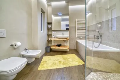 a bathroom with a toilet and a shower and a sink at Apartment Heinz in Merano