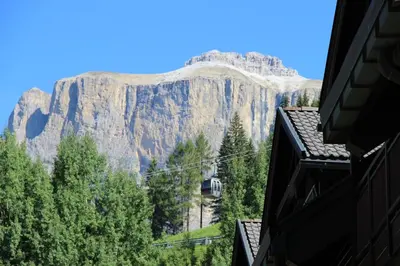 a view of a mountain from a building at Cèsa Civetta in Canazei