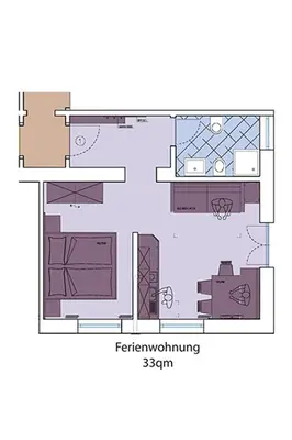 a floor plan of a house at Ferienwohnungen Waldruhe in Santa Valburga St. Walburg