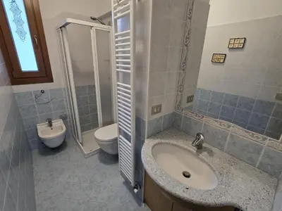 a bathroom with a sink and a toilet at Sogno sulle Dolomiti - Alpine Stay Apartments in Moena
