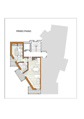 a floor plan of a house at Residence Aspen in Arabba