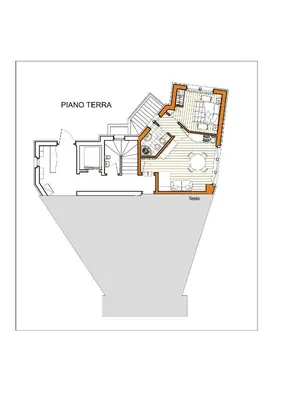 a floor plan of the proposed redevelopment of pico teresa at Residence Aspen in Arabba