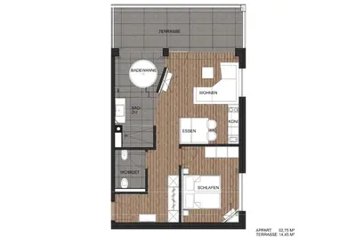 a floor plan of a condo at Der Hof - Perntal Retreat in Gais