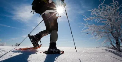 a person on skis in the snow with the sun at Le Ginestre in Alleghe
