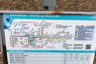 a sign with a map of the hollywood freeway at Suite Marco nice apartment in Cavalese with View in Cavalese