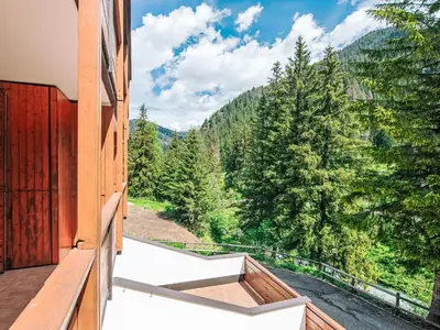 a balcony with a view of the mountains at Apartment Condominio Val di Fassa-3 by Interhome in Alba di Canazei