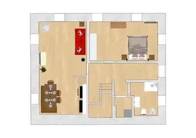 a drawing of a floor plan of a house at Ciesa dela Maestra in Rocca Pietore
