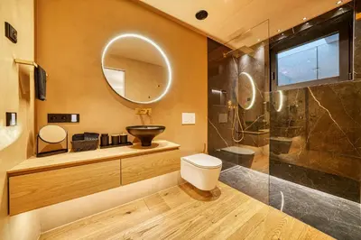 a bathroom with a toilet and a sink and a shower at HOMESTWENTY3 - Home six in Caldaro