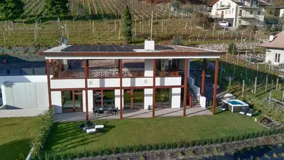 an aerial view of a house with a solarium at HOMESTWENTY3 - Home six in Caldaro