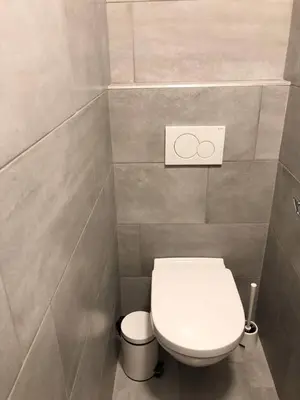 a bathroom with a white toilet in a room at A&A Apartments Resort in Bressanone