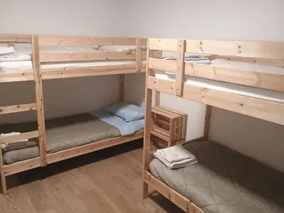 a bunk bed room with two bunk beds at Grande appartamento indipendente in Coredo