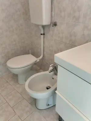 a bathroom with a toilet and a bidet at Apartment Rosanna Val di Non, Sanzeno in Sanzeno