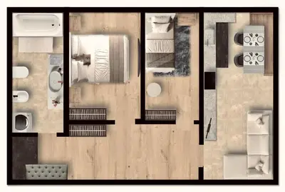 a floor plan of a room with at Snowflake Apartment in Moena