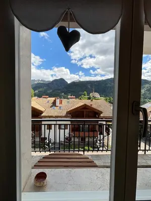 a view from a window of a house at Casa GOLLES - Val Di Fiemme in Castello di Fiemme