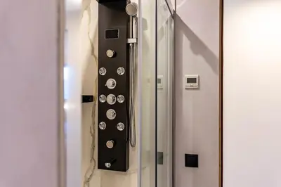 a metal door with a bunch of buttons on it at Villa Lara Laerche in Castelrotto
