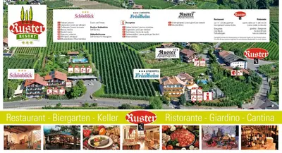 a collage of pictures of a estate at Ruster Resort in Lagundo