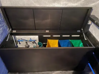 a box filled with different colored items at CIASA LAURINA - Apartment near the slopes with Dolomite views in Carezza al Lago