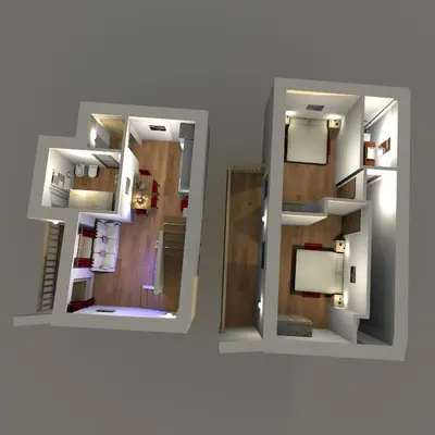 a rendering of a floor plan of a room at Alpinia in Moena