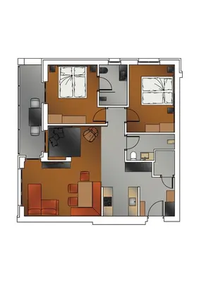 a floor plan of a house at Paradeis Apartments in Mühlbach