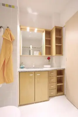 a bathroom with a sink and a mirror at Andreas Hofer Residence in Bolzano